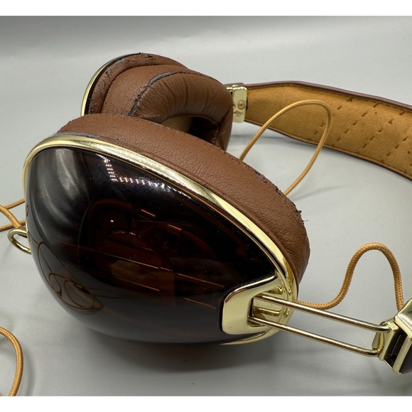 Skullcandy Roc Nation Aviator Clear Brown Gold Headphones *Parts Only, Read Desc - Picture 5 of 11